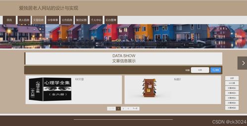 JSP关爱独居老人网站的设计与实现——基于Rig5u框架的网站设计与开发